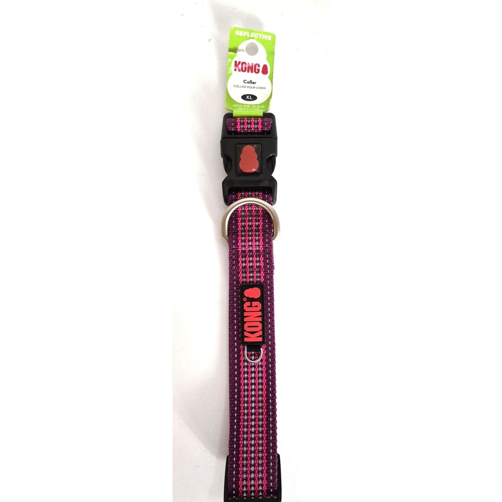 Kong X Large Purple & Pink Comfort & Reflective Padded Dog Collar, NWT